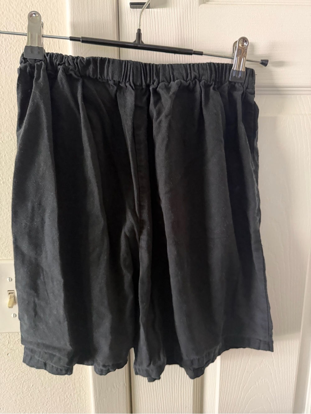 Rare! Ozma Loie Raw Silk Black Shorts, Small